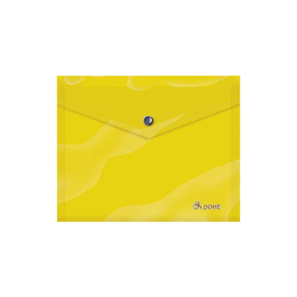 Dohe Sobre Portadocumentos A5 - Cierre De Broche - Polipropileno Opaco 150 Micras - Color Amarillo