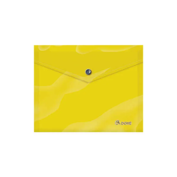Dohe Sobre Portadocumentos A5 - Cierre De Broche - Polipropileno Opaco 150 Micras - Color Amarillo