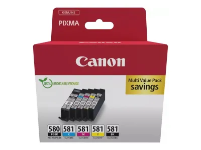 Canon Pack de 5 Cartuchos de Tinta Original PGI580/CLI581