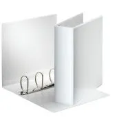 Esselte Carpeta Canguro Personalizable 4 Anillas Mixtas 60mm A4 PP Blanco