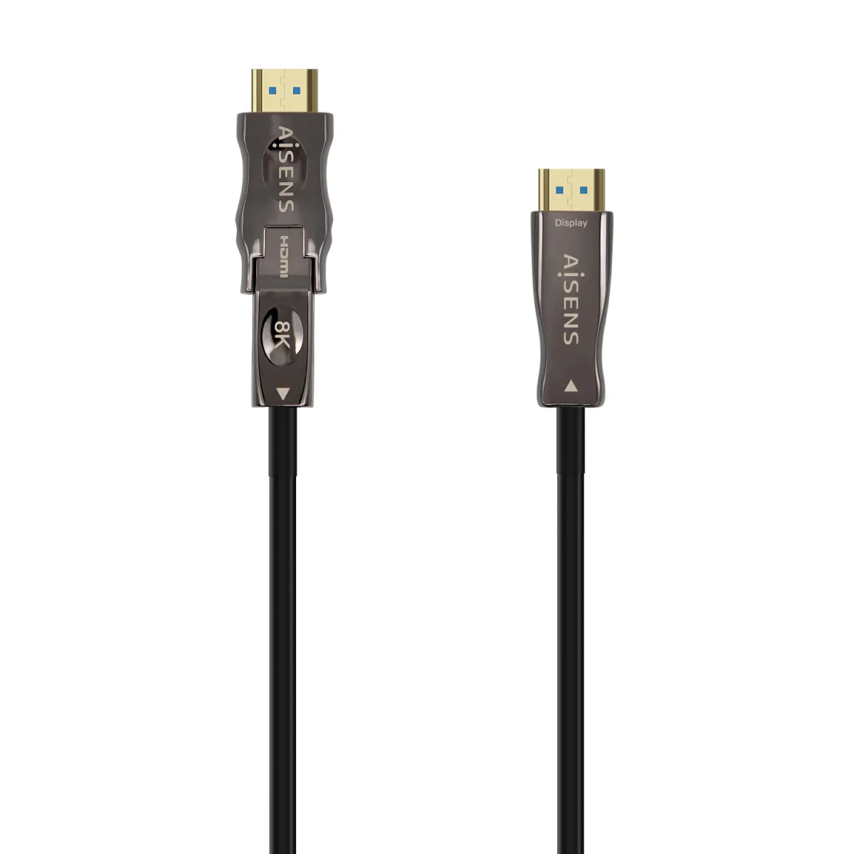 Aisens Cable Hdmi V2.1 Aoc Desmontable Ultra Alta Velocidad / Hec 8K@60Hz 4K@120Hz 4:4:4 48Gbps, A/M-D/A/M, Negro, 15M