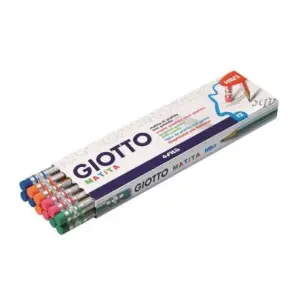 Giotto Lápiz Madera Hexagonal Grafito Negro HB/2 Surtidos Caja 12 Unidades