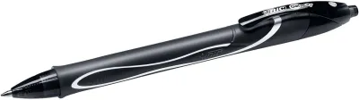 Bic Gel-Ocity Quick Dry Boligrafo De Gel Retractil - Punta Media De 0.7 Mm - Tinta De Gel - Anti-Manchas - Secado Ultra Rapido - Color Negro
