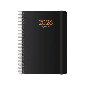 Dohe Syncro Agenda Anual Semana Vista 15x21cm Cubierta Plástica Color Negro