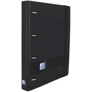 Oxford Carpeta Anillas Europeanbinder Live&Go 4x35mm A4+ Tapa Polyfoam Negra