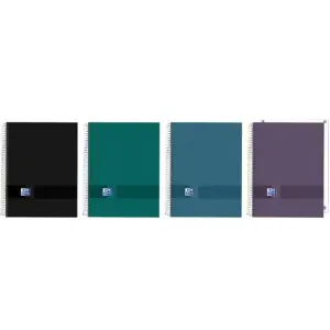 Oxford Cuaderno Europeanbook A5+ Espiral Microperforado 120H Liso Surtidos Neutros