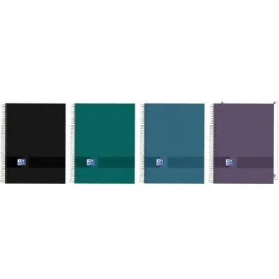 Oxford Cuaderno Europeanbook A5+ Espiral Microperforado 120H Liso Surtidos Neutros