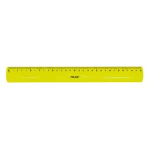 Milan Regla Flexible 30cm Amarillo Translucido