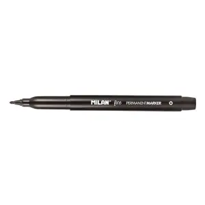 Milan Rotuladores Permanentes Punta Fina 2mm Tinta a Base de Alcohol Color Negro
