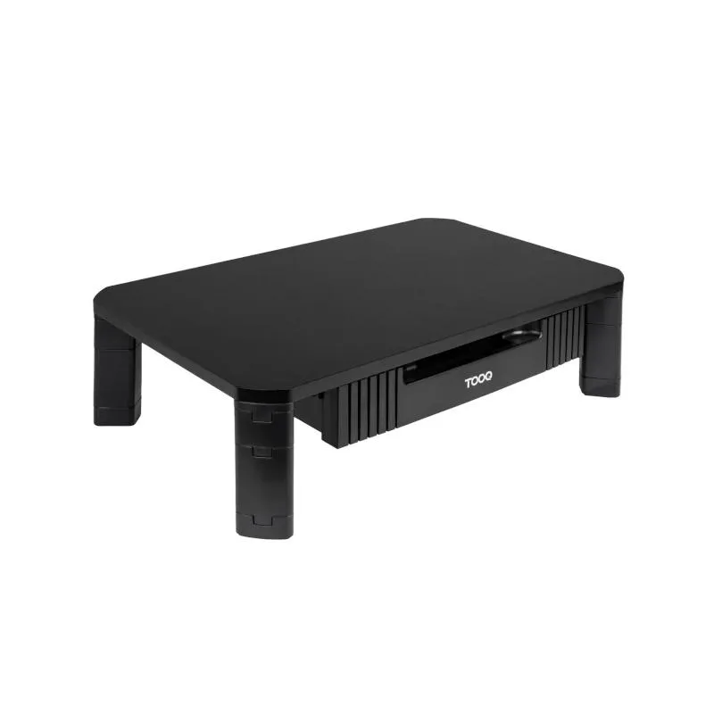 Tooq Soporte Elevador para Monitor o Portátil con Regulación de Altura, 20kg, Negro