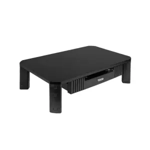 Tooq Soporte Elevador para Monitor o Portátil con Regulación de Altura, 20kg, Negro