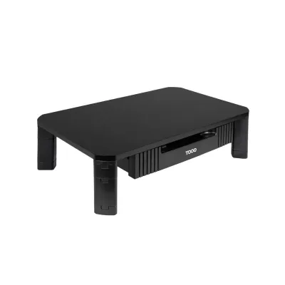 Tooq Soporte Elevador para Monitor o Portátil con Regulación de Altura, 20kg, Negro
