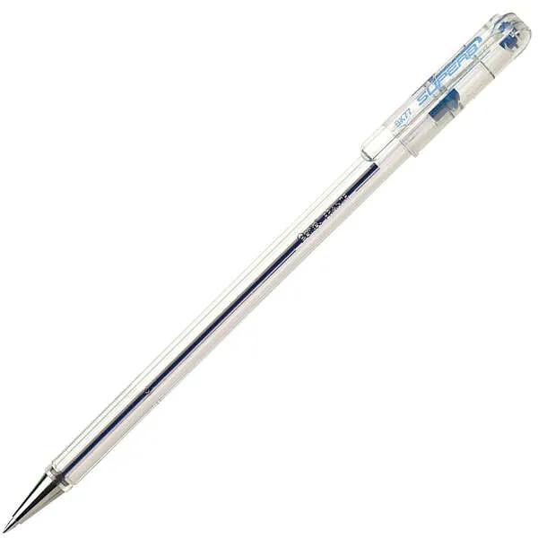 Pentel SuperB Bolígrafo de Bola Punta Fina 0.7mm Tinta Azul con Base de Aceite