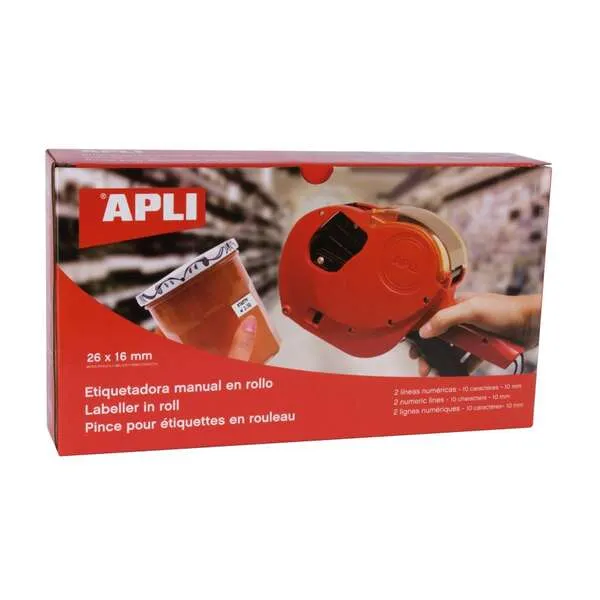 Apli Etiquetadora Precios 2 Líneas para Etiquetas 26x16mm