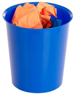 Archivo 2000 Papelera De Plástico Archivo 2000 Opcional Aro Sujetabolsas Capacidad 16 Litros 290X310 Mm Azul