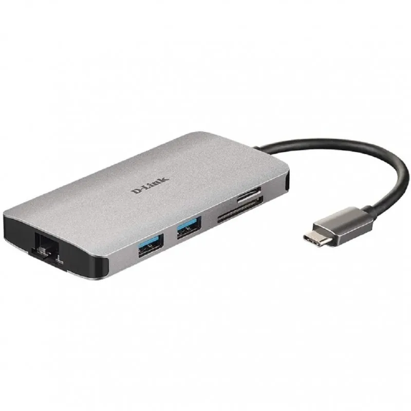 DLINK Docking USB-C DUB-M810 con HDMI 4K, USB-C PD 100W, 3xUSB-A 3.0 y RJ45