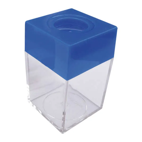 Dohe Portaclips En Plastico Con Deposito Transparente - 42X42X70Mm - Embocadura Imantada De Color Azul