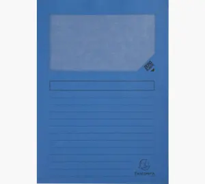 Exacompta Subcarpeta A4 Forever Con Ventana Azul Marino 120g - 100 Unidades