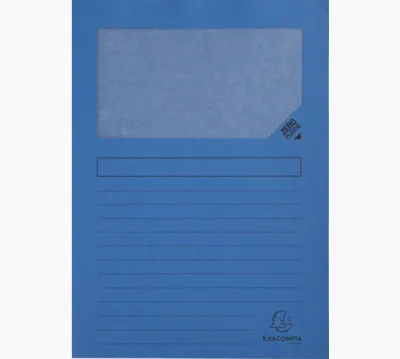 Exacompta Subcarpeta A4 Forever Con Ventana Azul Marino 120g - 100 Unidades