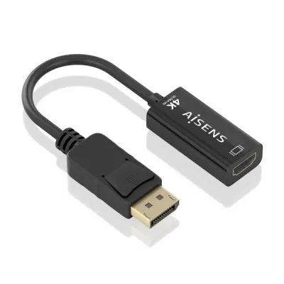 Aisens Conversor DisplayPort a HDMI 4K 60Hz 15cm Color Negro