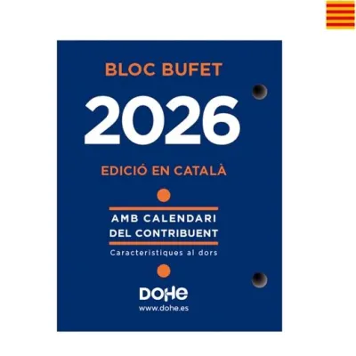 Dohe Bloque Bufete Anual 8.5x11cm Catalán 2026