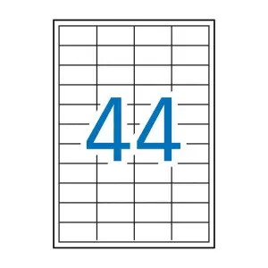 Apli Etiquetas Adhesivas 48,5X25,4mm Inkjet/Láser 44 X 100H Blancas