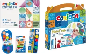 Carioca Set de Pintura con 12 Acuarelas, 6 Temperas y Bloc A4 de 20 Hojas