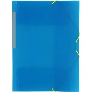 Grafoplás Carpeta Con Gomas ColorGraf Folio 3 Solapas PP Azul Translúcido