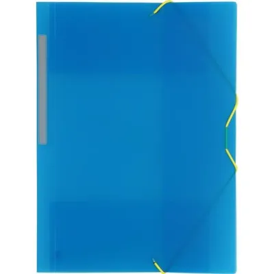 Grafoplás Carpeta Con Gomas ColorGraf Folio 3 Solapas PP Azul Translúcido