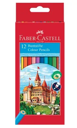 Faber-Castell Classic Colour Pack de 12 Lapices de Colores Hexagonales - Resistencia a la Rotura - Colores Surtidos