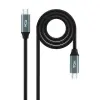 Nanocable Cable USB 3.2 Gen2X2 100W 4K/60Hz USB-C M/M 1.5m Negro