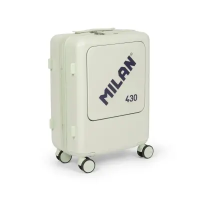 Milan Maleta de Cabina Rígida 55x40x23cm - 4 Ruedas Dobles 360º - Cierre de 3 Dígitos - Color Verde