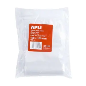 Apli Bolsas Autocierre 100X150mm LDPE Transparentes Pack 100 Unidades