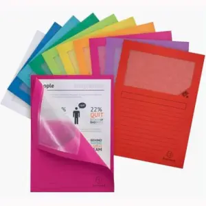 Exacompta Subcarpeta A4 Forever Con Ventana Paquete 25 Colores Surtidos 130g