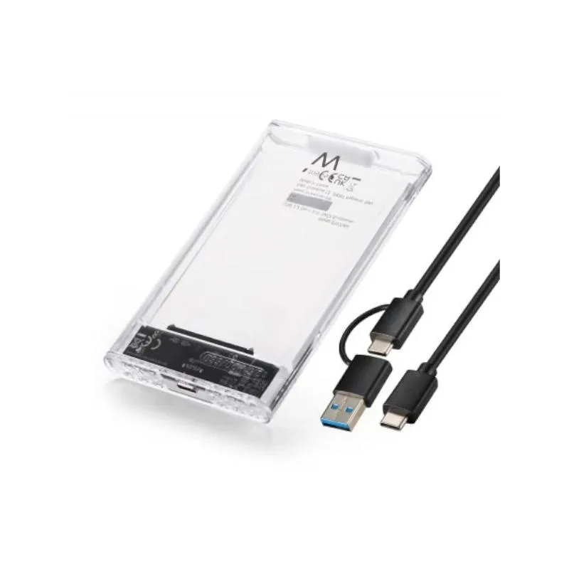 Ewent Carcasa USB 3.2 Gen 1 para SATA 2.5" USB-C y USB-A
