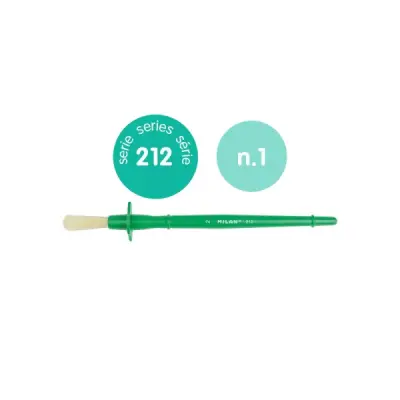Milan Pincel Para Cola Y Témpera Nº 1 Cerda Natural Color Verde