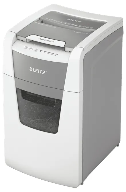Leitz IQ 150 Autofeed P5 Destructora de Papel Automatica Micro Corte P-5 - Autoalimentacion 150 Hojas, Manual 6 Hojas - Papelera de 44L - Color Blanco