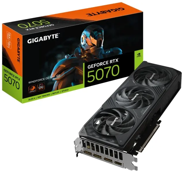 GIGABYTE GeForce RTX 5070 WINDFORCE OC 12GB GDDR7, PCI-E 5.0, 3 x DP 2.1a, 1 x HDMI 2.1b