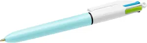 Bic Bolígrafo 4 Colores Fun Pastel Cuerpo Blanco/Azul Caja 12 Unidades