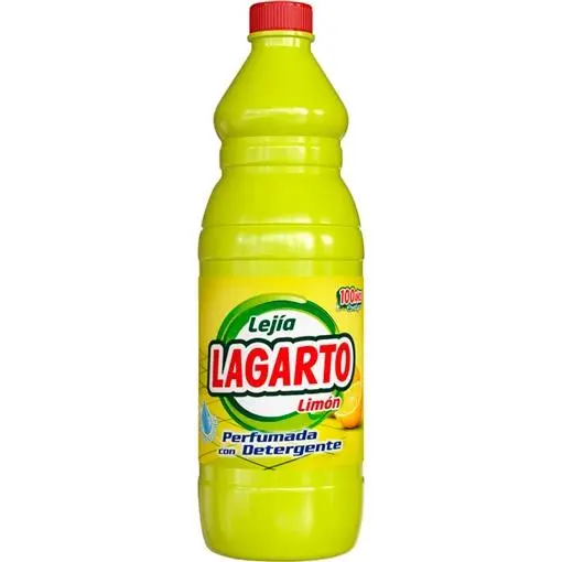 Lagarto Lejía Perfumada Limón Con Detergente Botella 1500Ml