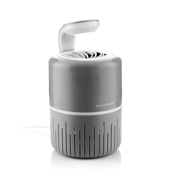 Innovagoods Kl Drain Lampara Usb Antimosquitos Por Succion - Abs - Ecofriendly - Alcance Hasta 40M2 - Deposito Extraible - Bajo Consumo - Color Gris Y Blanco