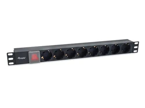 EQUIP Regleta de Alimentación Rack 19" 1U 8 Tomas con Interruptor y Cable IEC 14 SAI