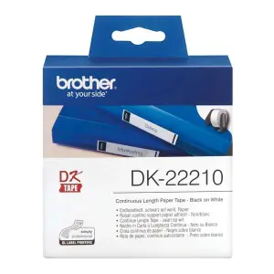 Brother Cinta Continua Papel Térmico Adhesivo Blanco 29mm x 30,48m