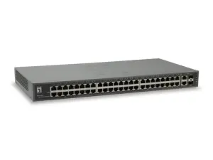 Level One 50-Port Fast Ethernet Switch con 2 Gigabit SFP/RJ45 Combo