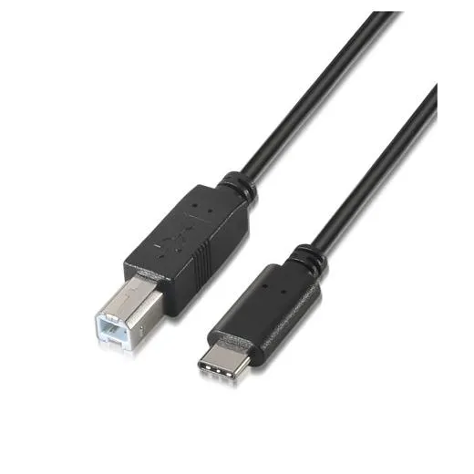 Aisens Cable Usb 2.0 Impresora 3A Tipo Usb-C/M - B/M Negro 1,0M