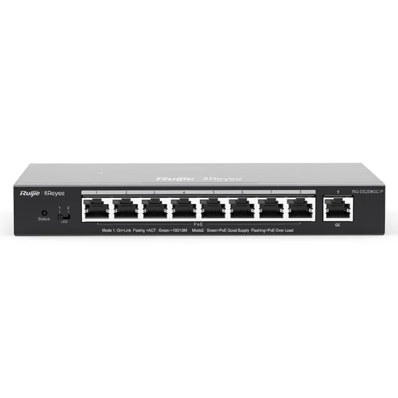 Reyee Es209Gc-P Switch 9Xgbe (8 Poe/Poe+) 120W