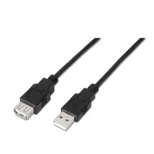 AISENS CABLE USB 2.0 TIPO A/M - A/H NEGRO 1,0M