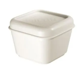 Milan Recipiente Para Alimentos Cuadrado 0,33L Tapa Blanca
