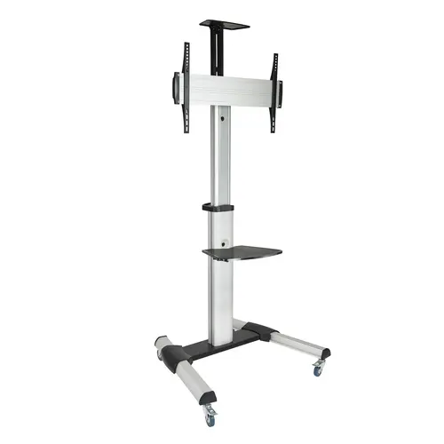 TOOQ FS1870M-B Soporte Para Pantalla De Señalización 94 cm (37") Negro Plata