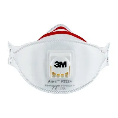 3M Aura Comfort Cool Flow FFP3 Mascarillas Desechables Pack de 2 Color Blanco